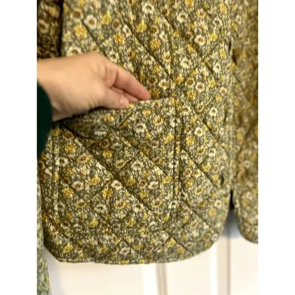Laura Ashley Quilted Green Jacket, size Large - Picture 3 of 5